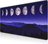 NIYLYNSYN Mouse Pad, Large Moon Phases and Mountain Forest Desk Mat, Extended Non-Slip