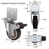 2 Inch Set 4,Rubber 300 LBS. Side Mount Casters of L-Shaped Small casters,Caster Wheels for Furniture casters,Crib