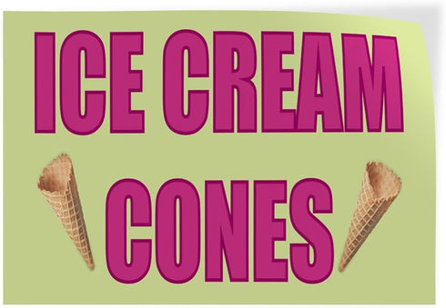 Fastasticdeals Decal Stickers Multiple Sizes Ice Cream Cones Advertising Printing C Industrial Vinyl