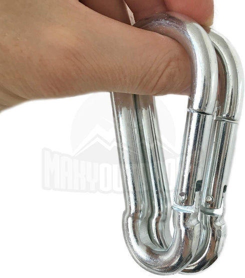 3.5" 660LB Hammocks, Heavy Duty Carabiners - Weight Capacity Per Clip - Strong Spring Action Snap Hook Attachment