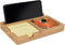 S&A WOODCRAFT Office Desk Organizer with Sticky Note Holder, Pen Slot & Phone Stand, Includes 100 Pages & 4 Anti-Skid
