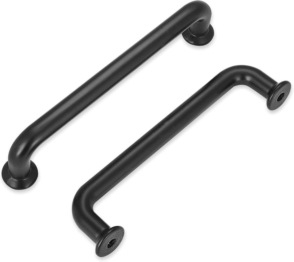 5 Pack 3-3/4 Inch Matte Black Kitchen Cabinet Handles, Modern Pulls for Dresser Drawer, Farmhouse Hardware
