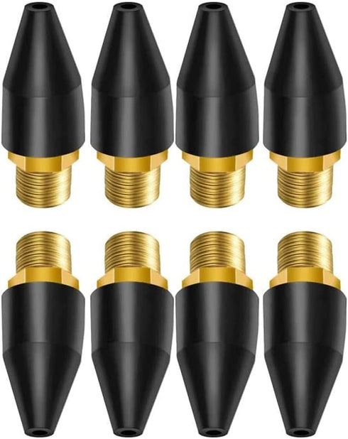 8PCS Black Rubber Air Tool Nozzle Tips for Air Blow Guns, Parts for Air Tool Accessories