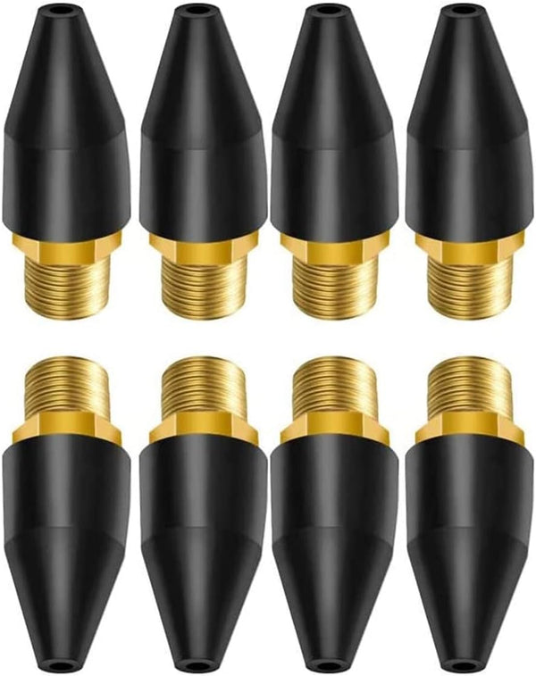 8PCS Black Rubber Air Tool Nozzle Tips for Air Blow Guns, Parts for Air Tool Accessories