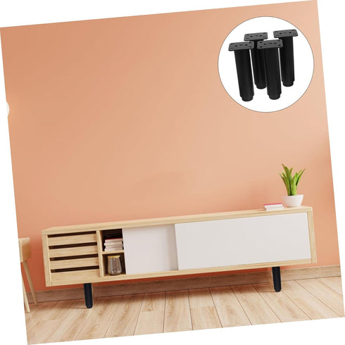 4pcs STOBOK Adjustable Height Metal Furniture Legs for Sofa Cabinet and Tv Stand Versatile Support Feet for Uneven