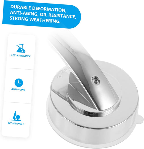 2 POPETPOP Pcs Suction Cup Door Handles for Seniors Portable Plastic Grab Bars for Glass Shower ADA Compliant