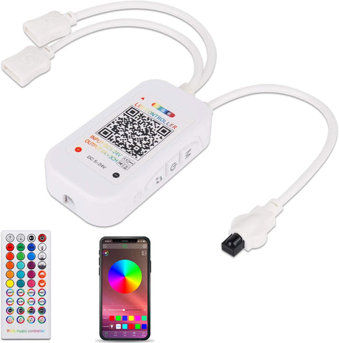 ALED LIGHT Bluetooth String Light Controller with 40 Keys IR Remote Control