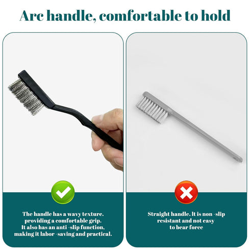 Jikvmis 15PCS SetMasonry 15) Mini Wire Brush Stainless Steel Brush Brush Wire Bristle for Cleaning Welding Slag