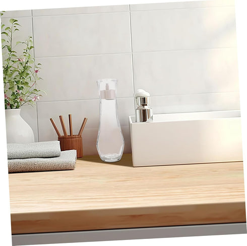 2pcs Countertop MAGICLULU Mouth Wash Dispenser Bottle for Mouthwash Pump Dispenser Cup Bathroom Handwash Boys and Girls