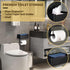 Frandilo Mounted(Color:1) Toilet Paper Holder with Shelf, Wipe Holder for Bathroom, Wipes Dispenser Storage, Toilet