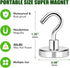 MIKEDE 12 Pack Heavy Duty Magnetic Hooks, 80lbs Strong Magnets for Cruise Cabins and Refrigerators