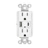 Maxxima 15A USB Wall Outlet Receptacle, 30W Power Delivery QC 3.0 with 2 Standard Outlets