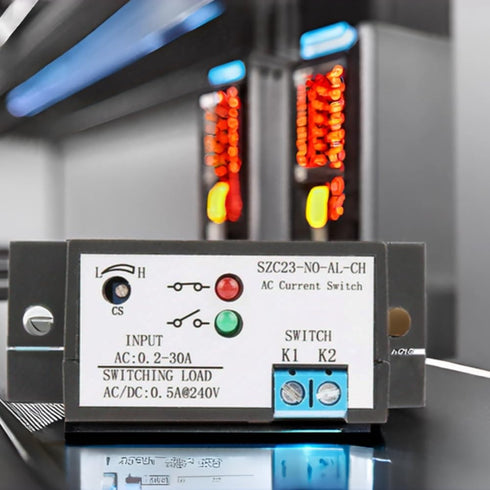 Current Sensing Switch, Normally Open Adjustable AC Relay 0.2A - 30A (SZC23 No AL-CH Model)
