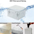 Zulkit IP67 Waterproof Junction Box, Hinged Cover, Stainless Steel Latch, Plastic Enclosure for Project, Grey