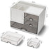 Desk Organizer with 3 Drawers, Multi-Functional Pencil Pen Holder, 5 Compartments, White Desktop Organizer
