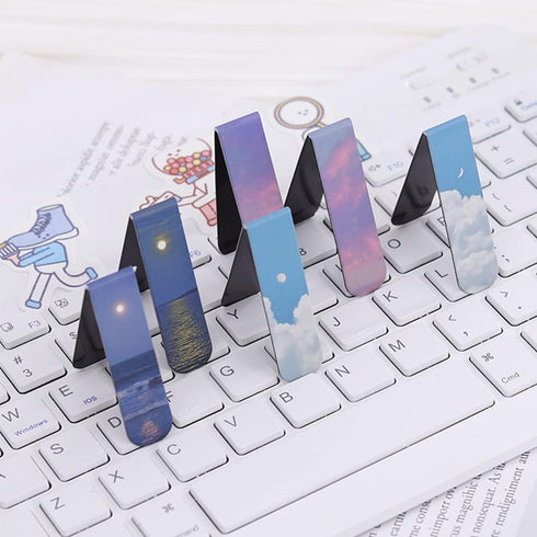 Magnetic Bookmarks, 12 Pieces Magnet Page Markers for Students Teachers, Fun Book Marks for Reading