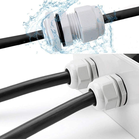 Fielect 4Pcs M20 Cable Gland, Plastic Waterproof Cable Glands Joints Adjustable Connector for 6-12mm Dia Cable