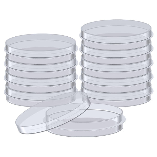 20pcs Sterile Plastic Petri Dishes with Lids 35x 12 mm Deep Clear Lab Petri Dishes Cell Culture Dishes for School Science Project, Lab Experiment, Biological Themed Party Supplies (20, 35mm)