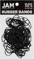 JAM PAPER Durable Rubber Bands, Size 16, Black Multi-Purpose Rubberbands, 100/Pack