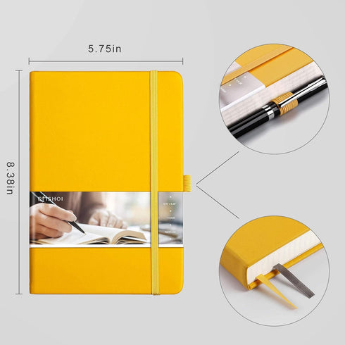 EMSHOI Graph Paper Notebook - 256 Pages A5 Graph Notebook, Square Grid Notebooks for Work, 120gsm Thick Paper