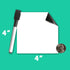 Flipside Products 4" x 4" Dry Erase Notes with Black Marker and Eraser Cap, Reusable Sticky Notes, 48 Pack