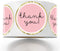 Chic Gold Thank You Labels, Round Pink Adhesive Stickers, 1.4 Inch, 500 Pack