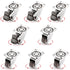 8Pcs Small Caster Wheels, 1 Inch, Low Profile Swivel Casters, Rubber Base Rolling Metal Plate for Small Furniture