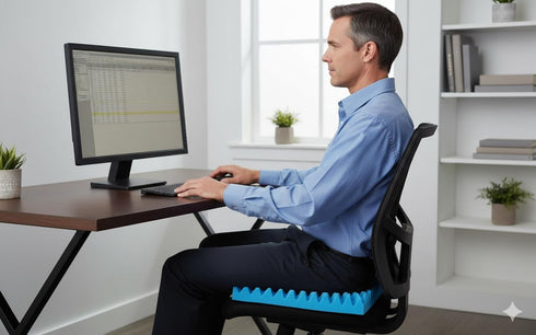 Gilbins Convoluted Egg Crate Foam Chair Cushion, Seat Cushion, Car Seat Cushion, Office Chair Cushion or Wheelchair