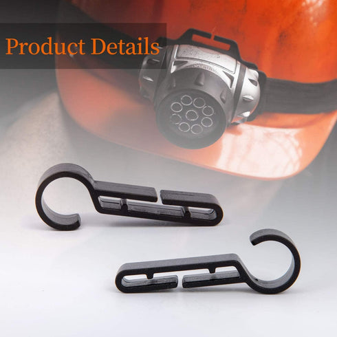 Hard Hat Light Clips, Headlamp Accessory Clips for Hardhats