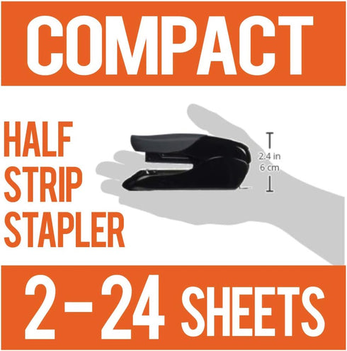 Max USA Easy Grip Heavy Duty Desk Stapler, Model HD-50F BLACK
