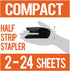 Max USA Easy Grip Heavy Duty Desk Stapler, Model HD-50F BLACK