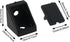 E-outstanding 10PCS 90 2 Plastic Corner Brace Black Plastic Furniture Corner Braces, Shelf Cabinet Door Degree Holes