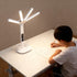 niccryle 3 Dimmable Led Desk Lamp with Clock Foldable Study Lamp Lighting Modes Table Lamp Eye Caring Reading Lamp