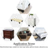 4 Inch Set 4 Wooden Furniture Legs Bun Feet for Sofa, Chair, Loveseat, Ottoman, Dresser Replacement Foot
