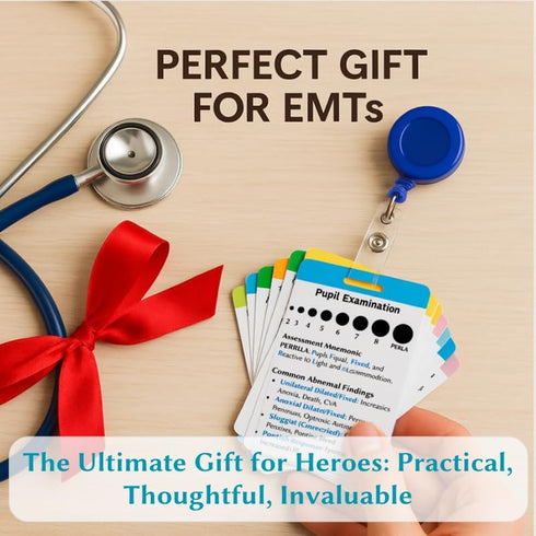 Generic Set 13 Complete EMT Badge Card of Cards - Waterproof Pocket Guide with Vital Signs & EKG - Essential Gear