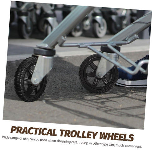 4pcs PRETYZOOM Replacement Wheels for Shopping Cart Rolling Cart Wheels for Grocery Trolley