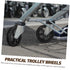 4pcs PRETYZOOM Replacement Wheels for Shopping Cart Rolling Cart Wheels for Grocery Trolley