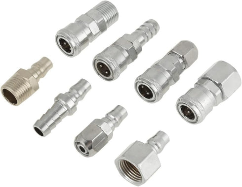 8pcs BSP 1/2" Air Hose Coupler Quick Connector Set for Pneumatic Plug Socket