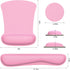PULAIXIN Ergonomic Mouse Pad Wrist Support & Keyboard Set, Cute Memory Foam Non-Slip Rubber Base, Pink