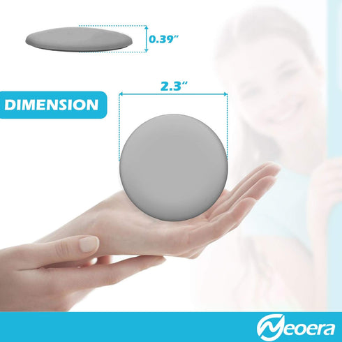Neoera 5 Pack Door Stopper Wall Protector, 2.3" Rubber Bumper with Premium Self Adhesive Sticker (Gray)