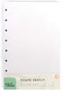 Talia Discbound Notebook Refills, Junior Size (5.5in x 8.5in), Blank Pages