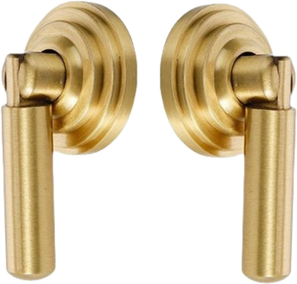 SANCHAKOU Cabinet Door Knobs 2 Pack Pure Copper Chinese Style Drawer Wardrobe Bedside