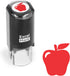 ExcelMark Apple - Self-Inking Round Teacher Stamp with Red Ink