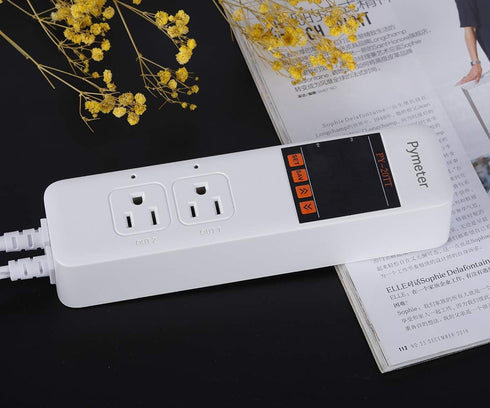 Digital Temperature Controller, Dual Probe Reptile Thermostat Outlet for Terrarium Heat Mat, 10A 1200W