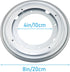 WHYHKJ 8 inch Circular Rotating Plate Bearing White Zinc Silver Multi Purpose Rotating Bookshelf Base Furniture