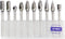 DLtools 10pcs Double Cut Tungsten Carbide Rotary Burr Set for Metal Carving, Drilling, Polishing Bits