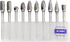 DLtools 10pcs Double Cut Tungsten Carbide Rotary Burr Set for Metal Carving, Drilling, Polishing Bits