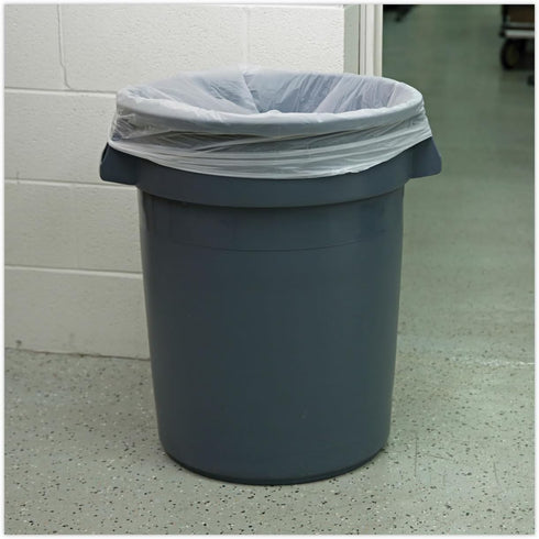 BlueDogSupplies 21-30 200 Count, 0.5 Commercial Every Day Value Gallon Trash Bags White, Regular Mil Garbage Bags