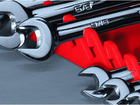 Ernst Manufacturing 30 Tool Wrench Gripper Pack, Red & Black, Forward/Reverse Wrench Holder