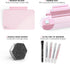 Pink Mini Desktop Whiteboard, 8x6 Inches Pure Glass - Small Slope Slick Desk White Board for Office Home Schooling
